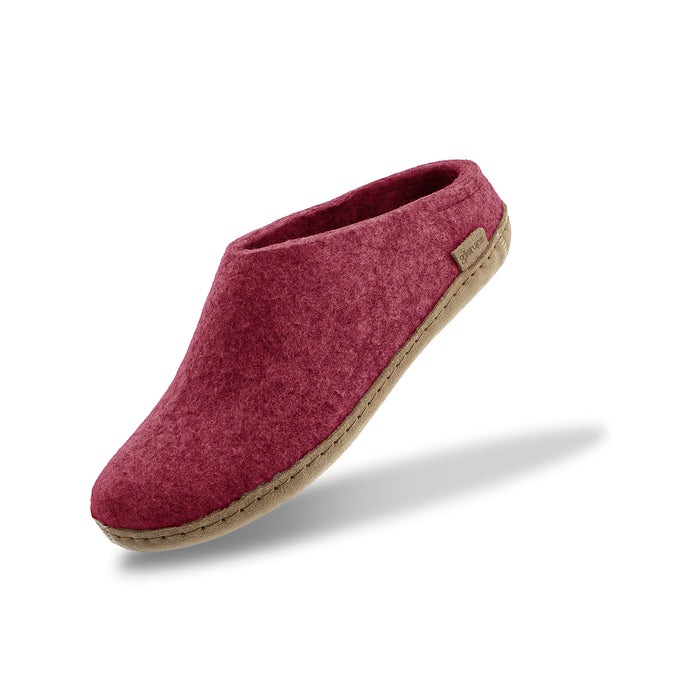 Slip-on with leather sole - Cranberry