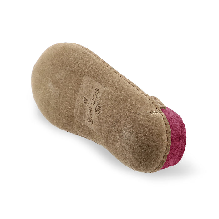 Slip-on with leather sole - Cranberry