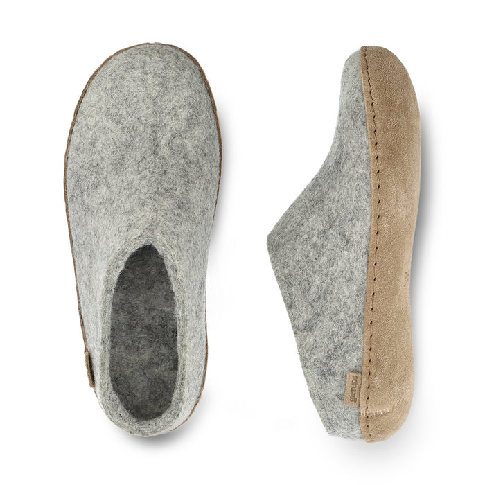 Slip-on with leather sole - Grey