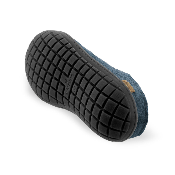 Slip-on with natural rubber sole - black - Denim