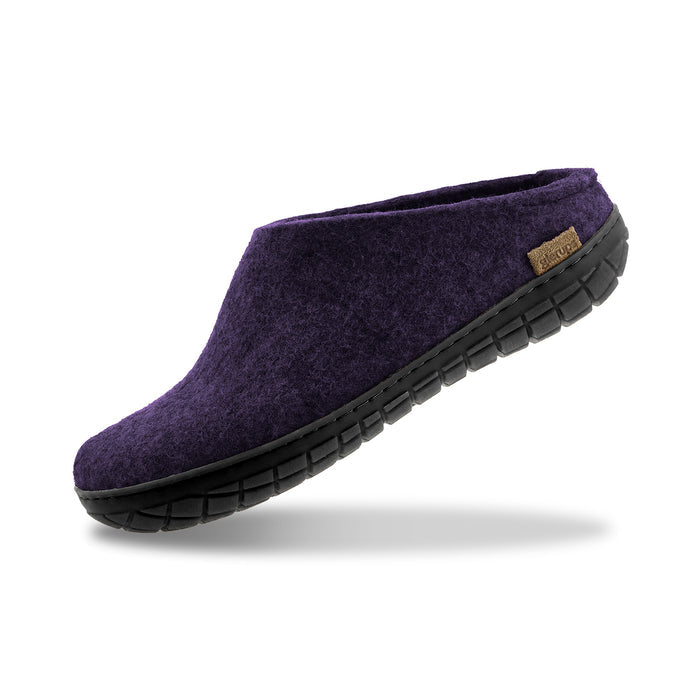 Slip-on with natural rubber sole - black - Purple