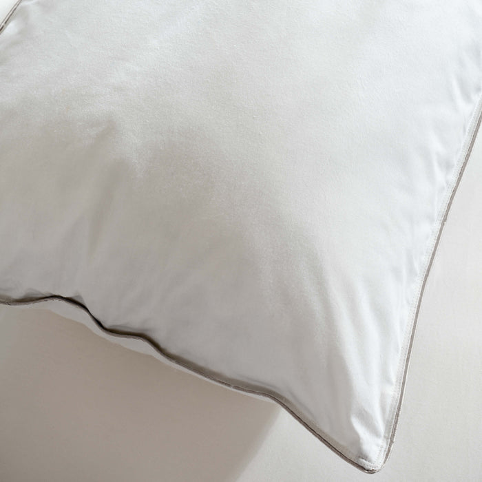 Soft As Down Body Pillow & Pillowcase - Soft/Medium - cotton, bedroom detail | Soak and Sleep