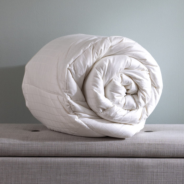 Soft as Down with Silk Duvet - Signature Ties close-up detail | Soak and Sleep