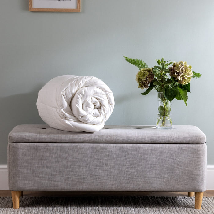 Soft as Down with Silk Duvet - Signature Ties bedroom detail 1 | Soak and Sleep