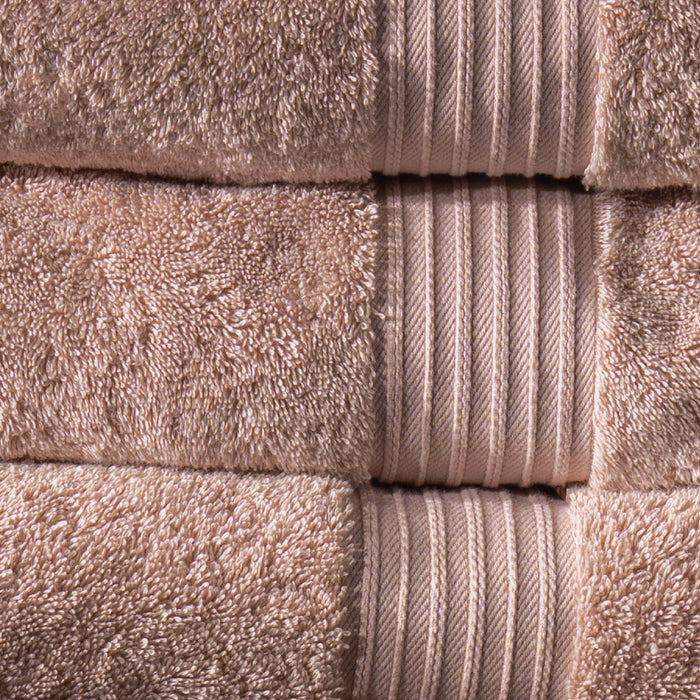 Soft Pink Egyptian Cotton Towels bedroom detail | Soak and Sleep
