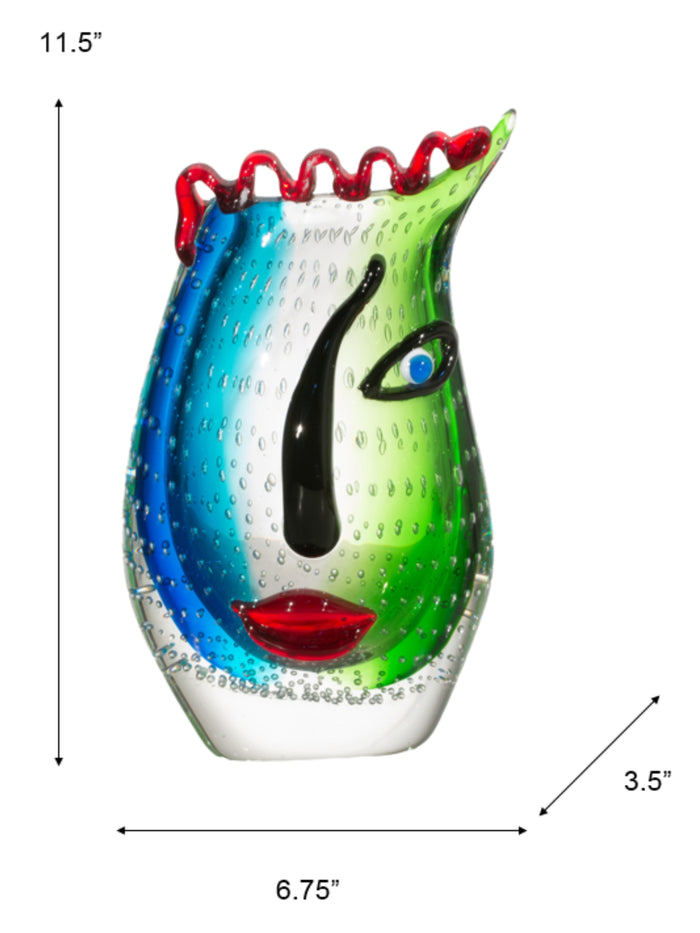 Solange Hand Blown Art Glass Vase