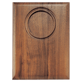 Solid American Walnut Plaque With 4" Routed Circle 9"x12"