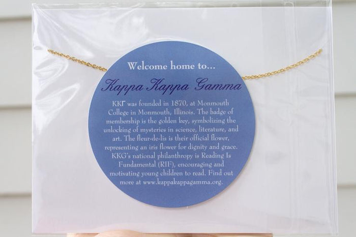 Sorority Gold Nickname Necklace - Kappa Kappa Gamma