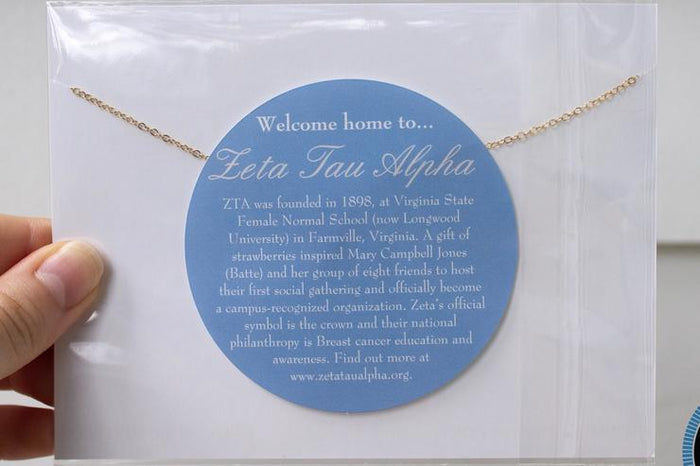 Sorority Gold Nickname Necklace - Zeta Tau Alpha