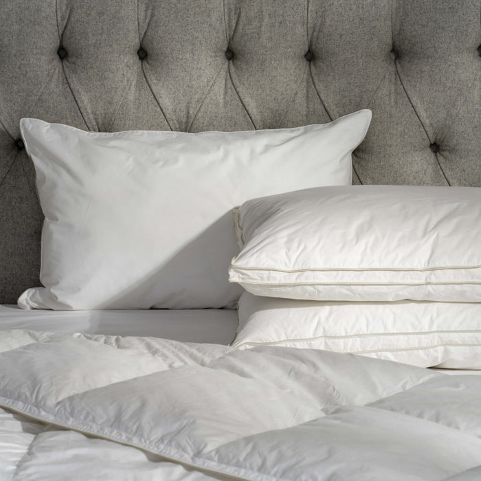 Special Buy Hungarian Goose Down Pillows styled in a bedroom 1 | Soak and Sleep