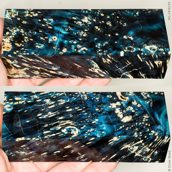 Stabilized box elder burl wood block