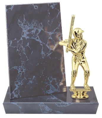 3.75" x 5.75" Black Marble Finish Standup Plaque