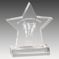 5" x 5" Clear Star Acrylic Award with 4" Base