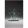5.75" x 5.875" Star Jade Glass Award