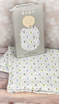 Stephan Baby Swaddle Blankets-Blue Elephants