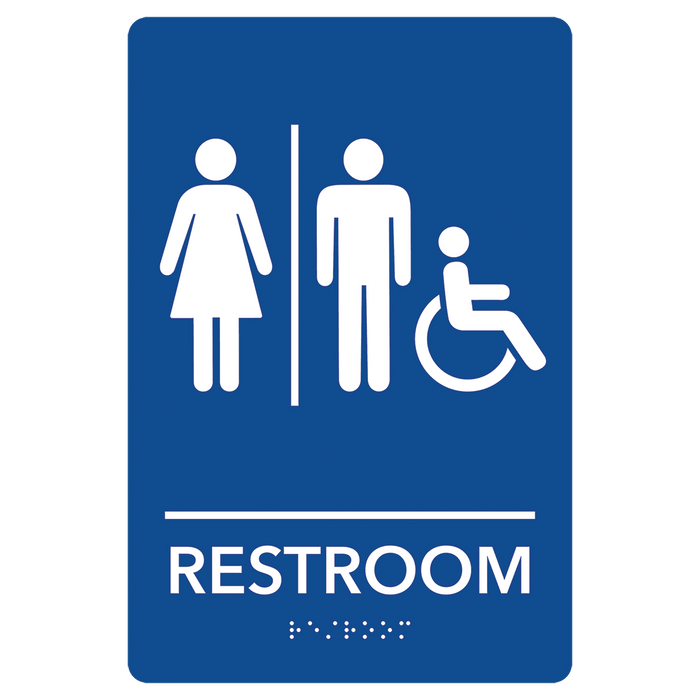 Blue / Unisex Restroom w/Wheelchair