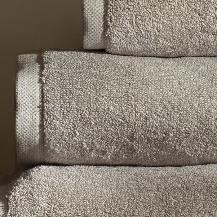 Stone Supima Cotton Bath Sheet close-up detail 2 | Soak and Sleep