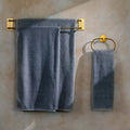Storm Blue Supima Cotton Towels - double, styled in a bedroom 2 | Soak and Sleep