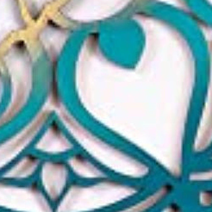 Teal Solid Wood Geometric Shapes Wall Decor | 16"x16"