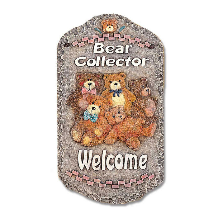 Teddy Bear Welcome Wall Plaque | 8"13"