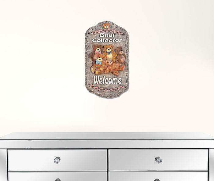 Teddy Bear Welcome Wall Plaque | 8"13"