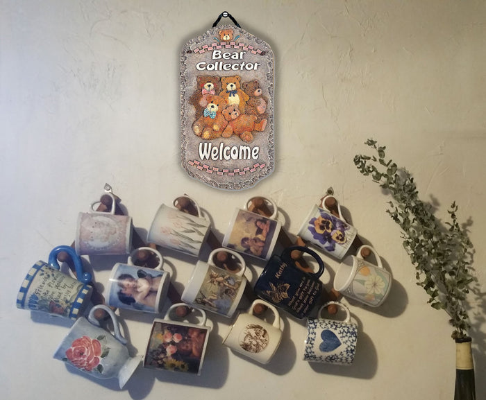 Teddy Bear Welcome Wall Plaque | 8"13"