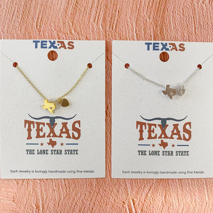 Texas Heart Necklace - Lyla's: Clothing & Gifts - Online and Rockwall Texas Boutique