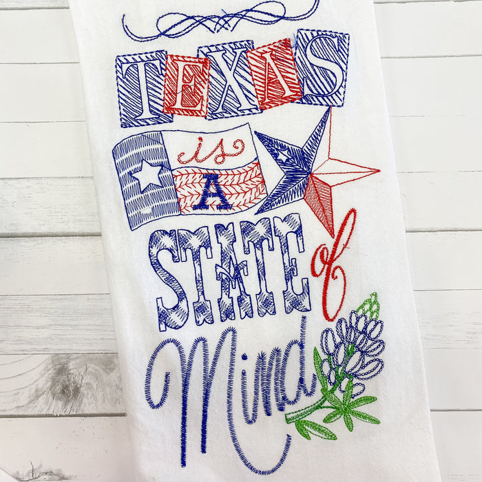 Texas Tea Towel: Texas Is A State of Mind - Lyla's: Clothing & Gifts - Online and Rockwall Texas Boutique
