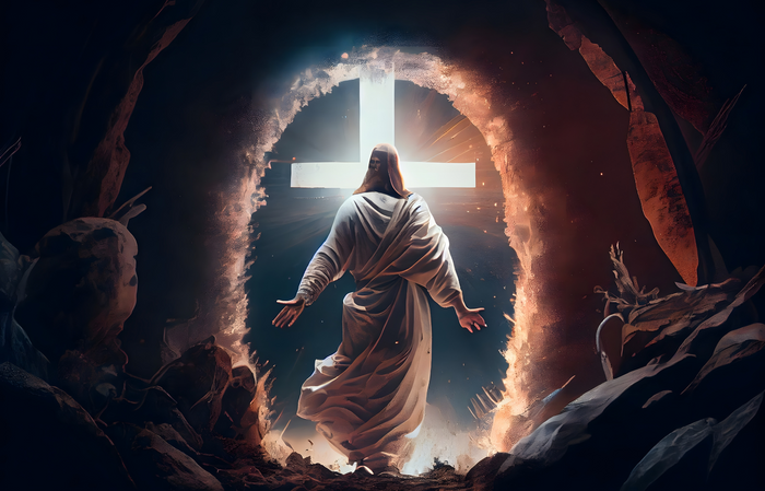 The Risen Lord Jesus Garage Door Cover Banner Wrap