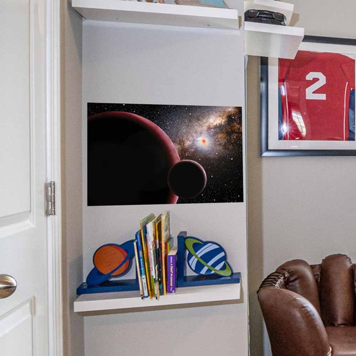 15.5x24 inch Vast Frontier Space Decal Installed in Alcove