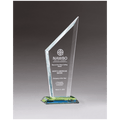 3.4" x 8.75" x.4" Thick Clear Glass with Prism Effect Base