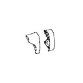 Thule LH & RH Lead Rail End Caps suit 6300