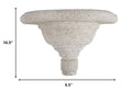 Torch Shaped Cement Wall Shelf | 6.5"x16.5"