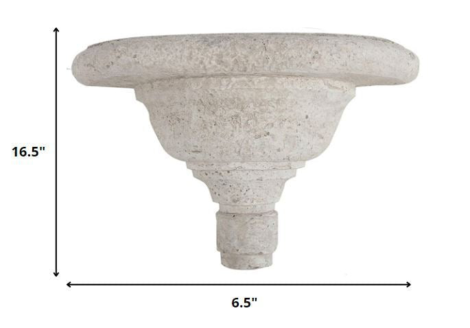 Torch Shaped Cement Wall Shelf | 6.5"x16.5"