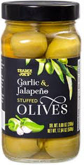TRADER JOES GARLIC AND JALAPENO STUFFED OLIVES 17.64 OZ #ROCK VALUE-ORDER BY TUESDAY EVENING OCT 27 ARRIVING NOV 04  FOR DELIVERY#