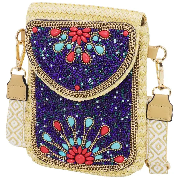 Tree of Life Bohemian Artisan Beaded Crossbody Bag