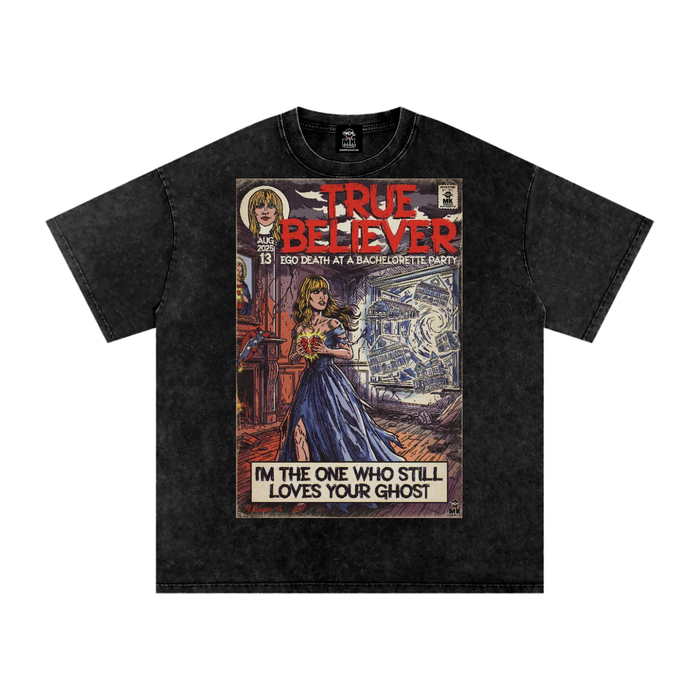 True Believer - Snow Washed Oversized Cotton T-Shirt