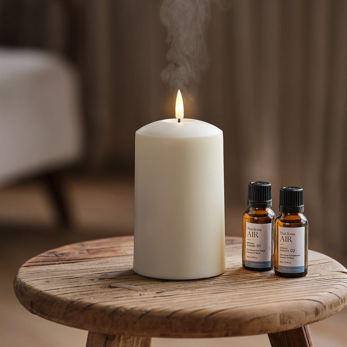 TruGlow AIR® Portable Candle Diffuser & Spring Summer Diffuser Oil Bundle