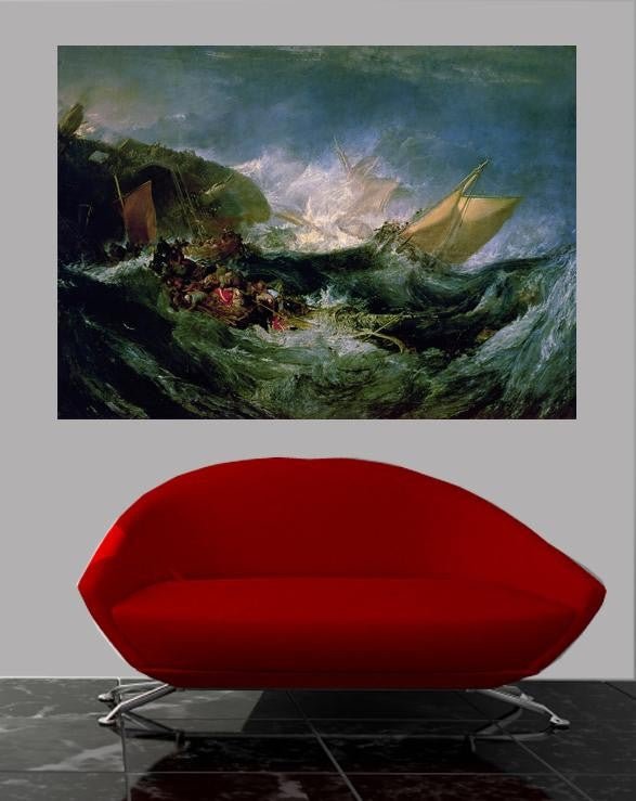 Turner "Wreck of a Transport Ship" Glossy Poster (4 Sizes Available)