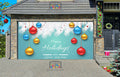 Turquoise Happy Holidays and Joyful New Year Garage Door Cover Banner Wrap