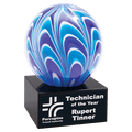 5" Two-Tone Blue & White Sphere