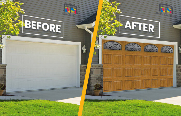 Ultra Grain Garage Door Cover Wrap Banner Backdrop - Decor Your Door™