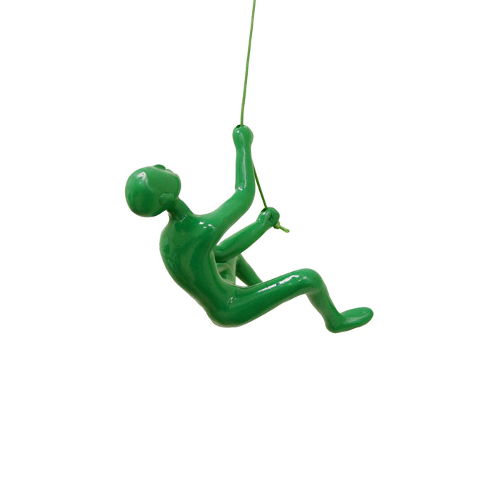 Unique Green Climbing Man Wall Art | 3"x6"