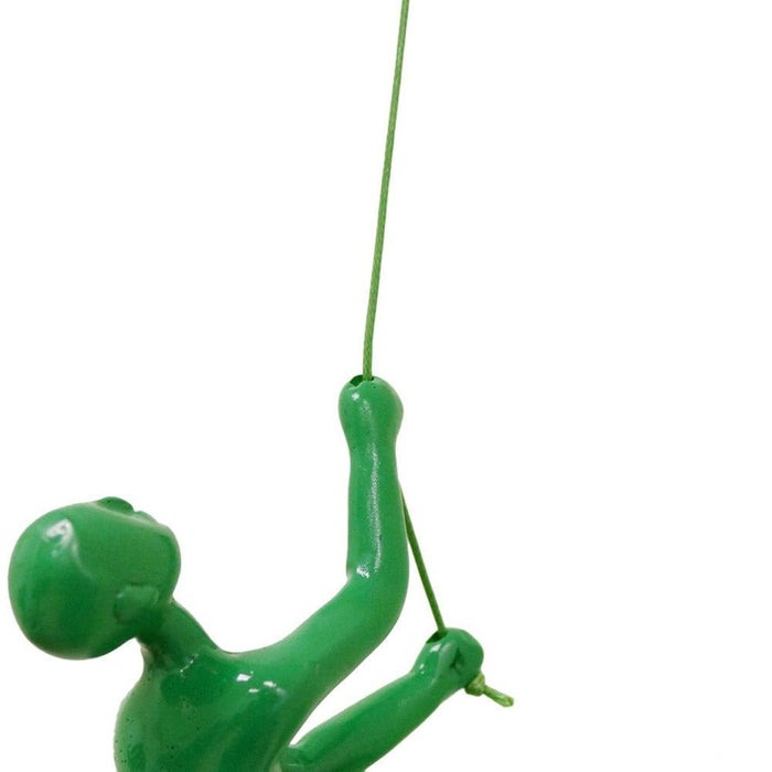 Unique Green Climbing Man Wall Art | 3"x6"