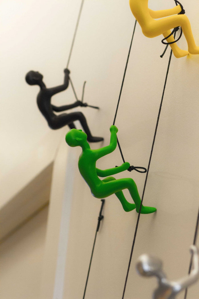Unique Green Climbing Man Wall Art | 3"x6"