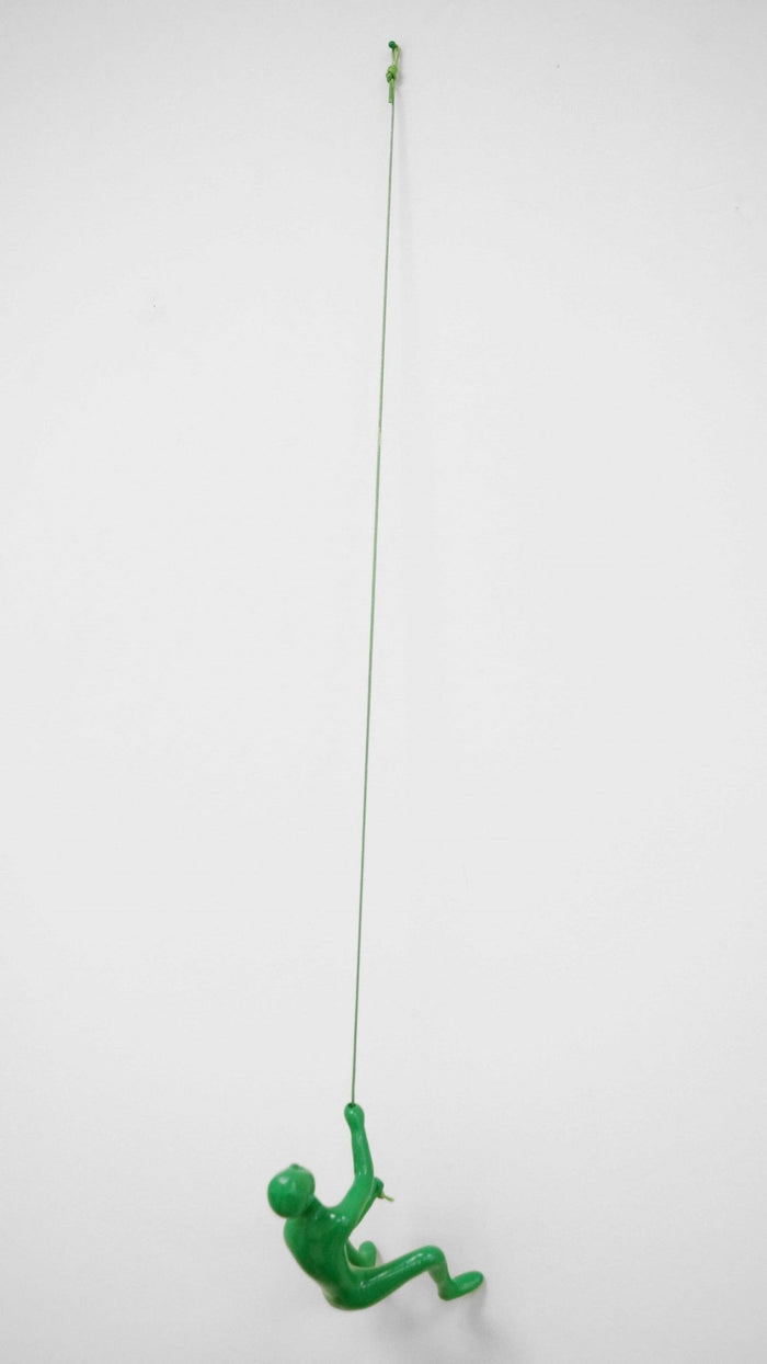 Unique Green Climbing Man Wall Art | 3"x6"