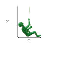 Unique Green Climbing Man Wall Art | 3"x6"