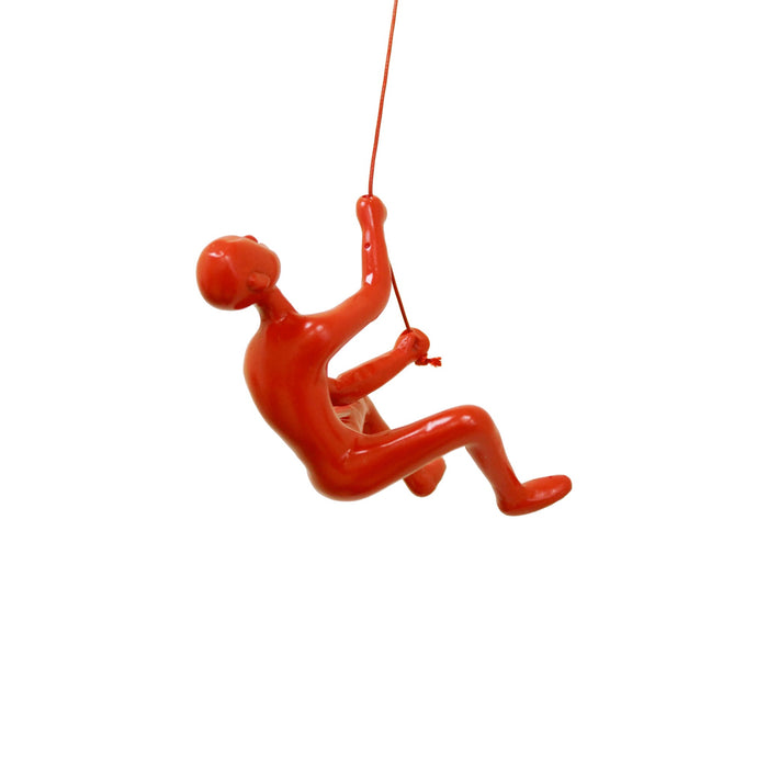 Unique Red Climbing Man Wall Art | 3"x6"