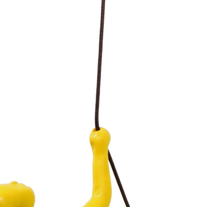 Unique Yellow Climbing Man Wall Art | 3"x6"
