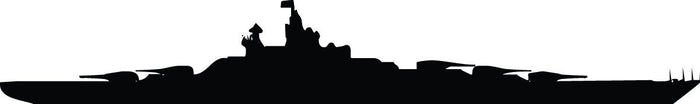 U.S. Navy Battleship I historic naval warship silhouette wall decal by Jaycee Haynes